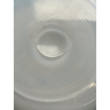 VASO VETRO MURANO DESIGN ATTR. Barovier&Toso INCAMICIATO CELESTE CANGIANTE '50