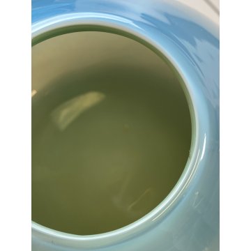 VASO VETRO MURANO DESIGN ATTR. Barovier&Toso INCAMICIATO CELESTE CANGIANTE '50