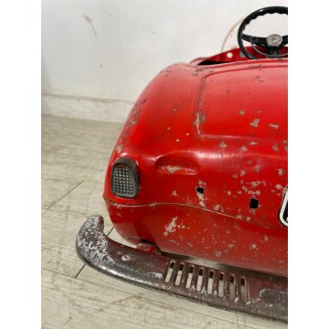 ANTICA MACCHINA GIOCATTOLO A PEDALI GIORDANI LATTA ROSSA ORIGINALE FUNZIONANTE