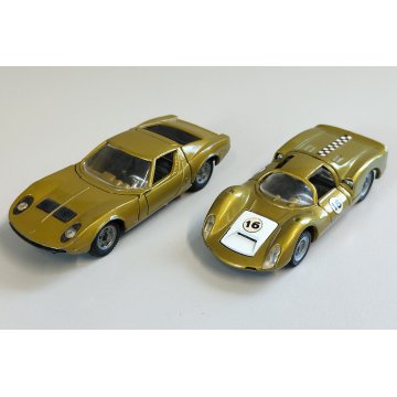 2 pz MACCHININA Collezione MEBETOYS Lamborghini MIURA P400 + Porsche CARRERA 10