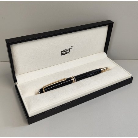 PENNA SFERA Montblanc Meisterstuck CLASSIC NERO ORO Vintage Ballpoint Pen BOX