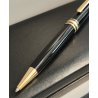 PENNA SFERA Montblanc Meisterstuck CLASSIC NERO ORO Vintage Ballpoint Pen BOX