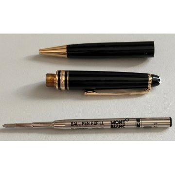 PENNA SFERA Montblanc Meisterstuck CLASSIC NERO ORO Vintage Ballpoint Pen BOX