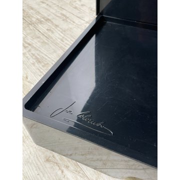 CARRELLO JOE COLOMBO VINTAGE ANNI 60 COMODINO PLASTICA NERA BOBY MOBILETTO