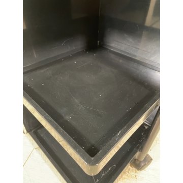 CARRELLO JOE COLOMBO VINTAGE ANNI 60 COMODINO PLASTICA NERA BOBY MOBILETTO