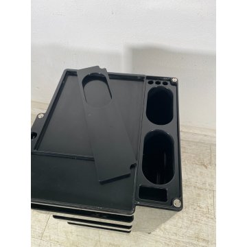 CARRELLO JOE COLOMBO VINTAGE ANNI 60 COMODINO PLASTICA NERA BOBY MOBILETTO