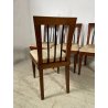 SET 4 pz SEDIA ANTICA decò ANNI 40 LEGNO NOCE STOFFA CHAIR DESIGN VINTAGE PRANZO