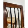 SET 4 pz SEDIA ANTICA decò ANNI 40 LEGNO NOCE STOFFA CHAIR DESIGN VINTAGE PRANZO