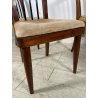 SET 4 pz SEDIA ANTICA decò ANNI 40 LEGNO NOCE STOFFA CHAIR DESIGN VINTAGE PRANZO