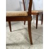SET 4 pz SEDIA ANTICA decò ANNI 40 LEGNO NOCE STOFFA CHAIR DESIGN VINTAGE PRANZO
