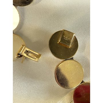 COLLANA vintage CHRISTIAN DIOR 1968 rara COLLIER CUPOLE DORATA firmata