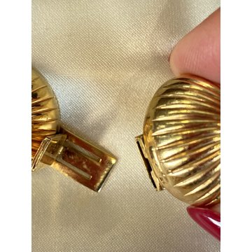 COLLANA vintage CHRISTIAN DIOR 1968 rara COLLIER CUPOLE DORATA firmata