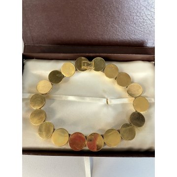 COLLANA vintage CHRISTIAN DIOR 1968 rara COLLIER CUPOLE DORATA firmata