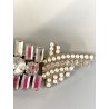 VINTAGE grande SPILLA SHARRA PAGANO firmata con STRASS e PERLE