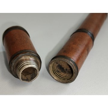 Rara ANTICA PENNA STILOGRAFICA matita TIPO CANNOCCHIALE ANIMATO bastone legno