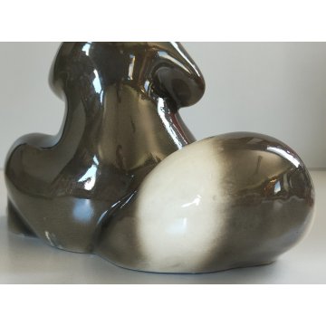 CERAMICA Zaccagnini FIGURA PROCIONE epoca 900 FIGURA ANIMALE serie WALT DISNEY
