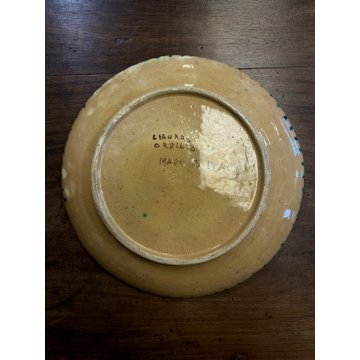 SERVIZIO DOLCE 11 PZ CERAMICA MAIOLICA Ciaurro ORVIETO DAMA CAVALIERE '20/'30