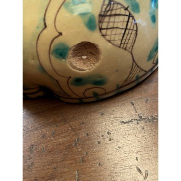 SERVIZIO DOLCE 11 PZ CERAMICA MAIOLICA Ciaurro ORVIETO DAMA CAVALIERE '20/'30