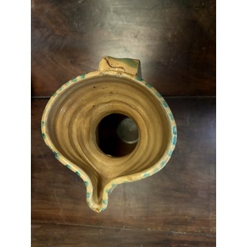 SERVIZIO DOLCE 11 PZ CERAMICA MAIOLICA Ciaurro ORVIETO DAMA CAVALIERE '20/'30