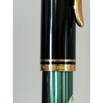 PELIKAN SOUVERAN Penna Stilografica M600 + Penna Sfera NERO VERDE Righe BOX nibF