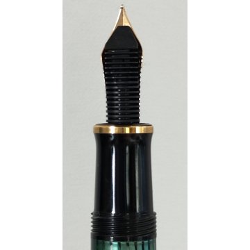 PELIKAN SOUVERAN Penna Stilografica M600 + Penna Sfera NERO VERDE Righe BOX nibF