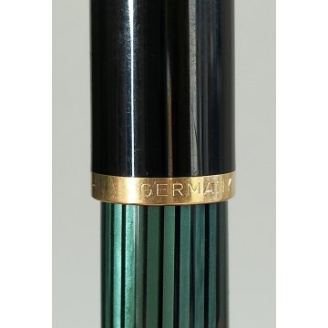 PELIKAN SOUVERAN Penna Stilografica M600 + Penna Sfera NERO VERDE Righe BOX nibF