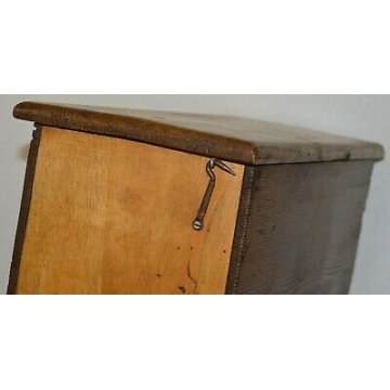 ANTICO BANCO SCUOLA epoca 900 scrivania SCRITTOIO old school desk BAULE convento
