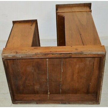 ANTICO BANCO SCUOLA epoca 900 scrivania SCRITTOIO old school desk BAULE convento