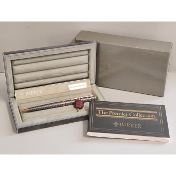 PENNA SFERA Parker Premier ARGENTO 925 STERLING SILVER Vintage Ballpoint Pen BOX