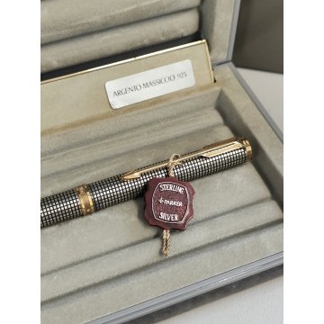 PENNA SFERA Parker Premier ARGENTO 925 STERLING SILVER Vintage Ballpoint Pen BOX