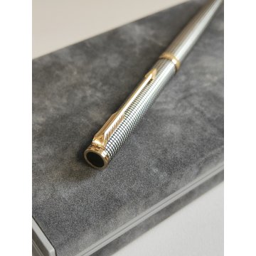 PENNA SFERA Parker Premier ARGENTO 925 STERLING SILVER Vintage Ballpoint Pen BOX