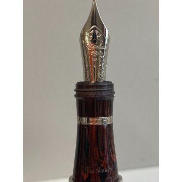 PENNA STILOGRAFICA VALLECCHI NOTAIO 1903 EDIZIONE LIMITATA DECORO VENATURA LEGNO