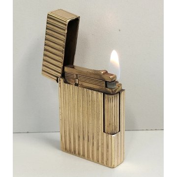 ACCENDINO TASCA DORATO St Dupont PARIS France GOLDEN LIGHTER Briquet Plaque Or
