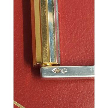 S.T. Dupont PORTACHIAVI a MOSCHETTONE colore ARGENTO ORO Paris France BOX