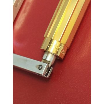S.T. Dupont PORTACHIAVI a MOSCHETTONE colore ARGENTO ORO Paris France BOX