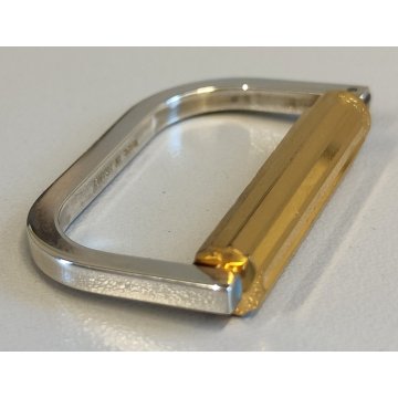 S.T. Dupont PORTACHIAVI a MOSCHETTONE colore ARGENTO ORO Paris France BOX