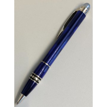 RARA MONTBLANC Starwalker PENNA SFERA Cool Blue VINTAGE BALLPOINT PEN collezione