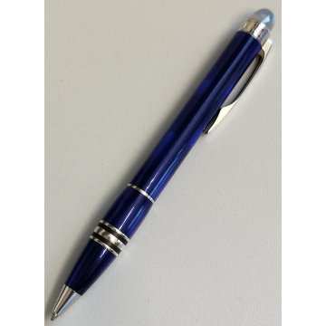 RARA MONTBLANC Starwalker PENNA SFERA Cool Blue VINTAGE BALLPOINT PEN collezione