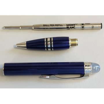 RARA MONTBLANC Starwalker PENNA SFERA Cool Blue VINTAGE BALLPOINT PEN collezione