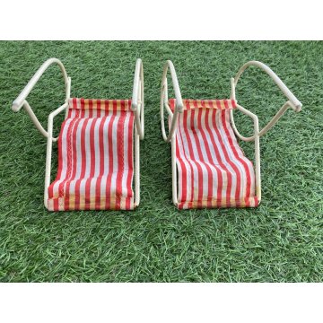 RARO SET DONDOLO + 2 SEDIE 1 TAVOLINO Barbie MATTEL TOYS FERRO TELA TIN TOY 1975
