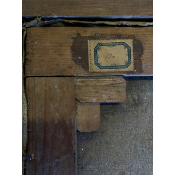 ANTICO DIPINTO OLIO Giovanni Beltrami PAESAGGIO LACUSTRE FIGURA Scapigliatura