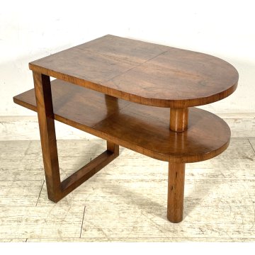 ANTICO TAVOLINO ART DECO LEGNO NOCE VINTAGE COFFE epoca 900 TAVOLO FUMO SALOTTO