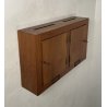 ANTICA CASSETTA PORTA LETTERE POSTA LEGNO NOCE EPOCA 1900 SERRATURA BUCA ANTA