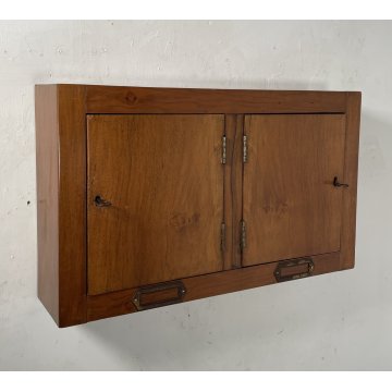 ANTICA CASSETTA PORTA LETTERE POSTA LEGNO NOCE EPOCA 1900 SERRATURA BUCA ANTA