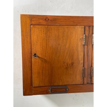 ANTICA CASSETTA PORTA LETTERE POSTA LEGNO NOCE EPOCA 1900 SERRATURA BUCA ANTA