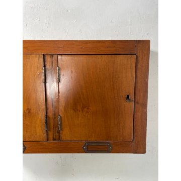 ANTICA CASSETTA PORTA LETTERE POSTA LEGNO NOCE EPOCA 1900 SERRATURA BUCA ANTA