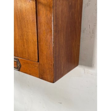 ANTICA CASSETTA PORTA LETTERE POSTA LEGNO NOCE EPOCA 1900 SERRATURA BUCA ANTA
