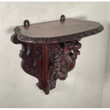 ANTICA MENSOLA CONSOLLE ETAGERE EPOC 800 NEORINASCIMENTO LEGNO ROVERE ESPOSITORE