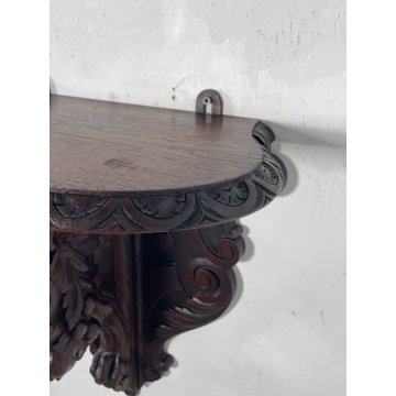 ANTICA MENSOLA CONSOLLE ETAGERE EPOC 800 NEORINASCIMENTO LEGNO ROVERE ESPOSITORE
