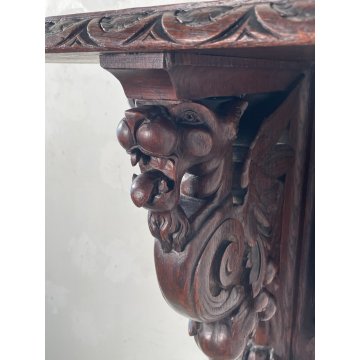 ANTICA MENSOLA CONSOLLE ETAGERE EPOC 800 NEORINASCIMENTO LEGNO ROVERE ESPOSITORE